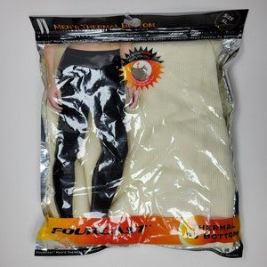 Fourcast Men's XL (40-42) Thermal Wicking PJ Bottom Comfy Lounge Pants White NEW